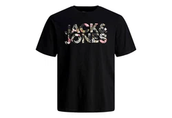 Jack & Jones T-Shirt JJEJEFF Regular-Fit Basic Schwarz
