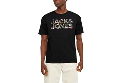 Jack & Jones T-Shirt JJEJEFF Regular-Fit Basic Schwarz