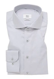Langarmhemd - Slim Fit - Hai-Kragen -ohne Brusttasch
