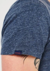 Superdry T-Shirt ultramarinblau/schwarz