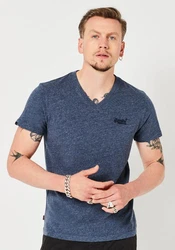 Superdry T-Shirt ultramarinblau/schwarz