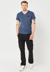 Superdry T-Shirt ultramarinblau/schwarz