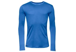 Kaipara Merino Sportswear Langarmshirt Herren Slimfit Blau/Hellblau