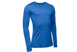 Kaipara Merino Sportswear Langarmshirt Herren Slimfit Blau/Hellblau