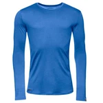 Kaipara Merino Sportswear Langarmshirt Herren Slimfit Blau/Hellblau