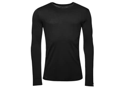 Kaipara Merino Sportswear Langarmshirt Herren Slimfit Schwarz