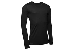 Kaipara Merino Sportswear Langarmshirt Herren Slimfit Schwarz