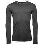 Kaipara Merino Sportswear Langarmshirt Herren Slimfit Dunkelgrau/Grau