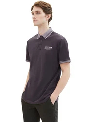 TOM TAILOR Poloshirt mit Logo-Schriftzug und Details 