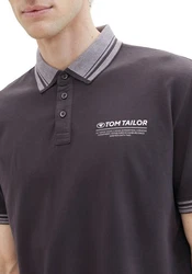 TOM TAILOR Poloshirt mit Logo-Schriftzug und Details 