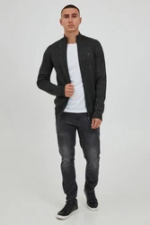 11 Project Strickjacke PRSandor Dunkelgrau/Grau/Braun