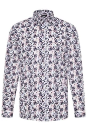 Langarmhemd mit Bltter-Print