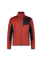 Strickfleecejacke Herren Unlimitech Fleecejacke mit durchgehende