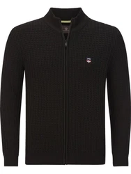Jan Vanderstorm Strickjacke ONERVA Schwarz/Rot