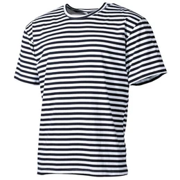 T-Shirt Russ. Marine T-Shirt, halbarm, wei-blau