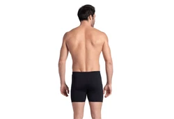Arena Badehose Straight Lines Mid Jammer Gelb