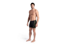 Arena Badehose Straight Lines Mid Jammer Gelb