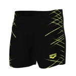Arena Badehose Straight Lines Mid Jammer Gelb