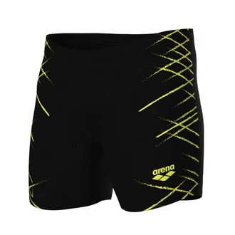 Arena Badehose Straight Lines Mid Jammer Gelb