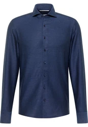 Eterna Langarmhemd SLIM FIT Dunkelblau