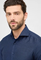 Eterna Langarmhemd SLIM FIT Dunkelblau