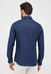 Eterna Langarmhemd SLIM FIT Dunkelblau