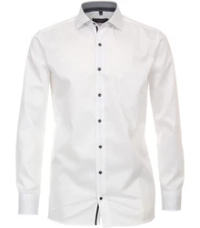CASAMODA Businesshemd uni Creme/Weiß