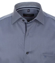 CASAMODA Businesshemd uni Dunkelblau/Blau/Grau