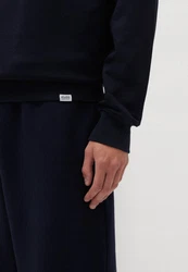 Studio Seidensticker Sweatshirt Langarm Rundhals Dunkelblau/Hellblau