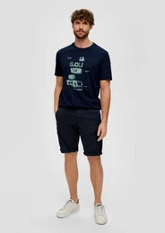 Bermudas Relaxed: Cargo-Bermuda mit Garment Dye Garment Dye