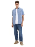 TOM TAILOR Kurzarmhemd Regular Hellblau/Blau/Grau/Dunkelblau