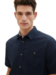 TOM TAILOR Kurzarmhemd Regular Blau (7362)