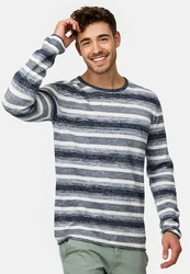 Indicode Strickpullover INManfred Grau/Dunkelgrau/Hellgrau