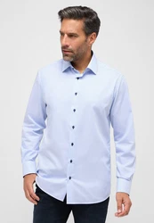 Eterna Langarmhemd MODERN FIT NON IRON Hellblau