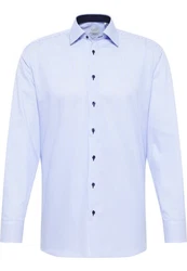 Eterna Langarmhemd MODERN FIT NON IRON Hellblau