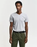 GANT T-Shirt V-Neck Slim Fit SLIM SHIELD V-NECK T-SHIRT Grau