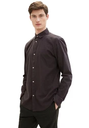 TOM TAILOR Denim Langarmhemd mit Knopfleiste 