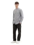 TOM TAILOR Shirt Hemd Hellgrau/Grau/Schwarz