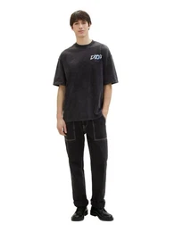 Print-Shirt Oversize und mit Print vorne und Rckenprint