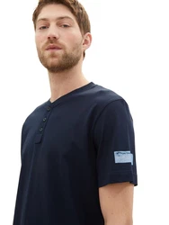 TOM TAILOR Henleyshirt mit Knopfleiste 