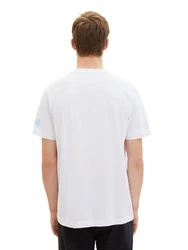 TOM TAILOR Henleyshirt mit Knopfleiste Weiß/Creme/Schwarz