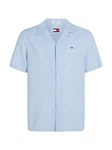 Tommy Jeans Hemd TJM LINEN BLEND CAMP SHIRT EXT Hellblau/Blau