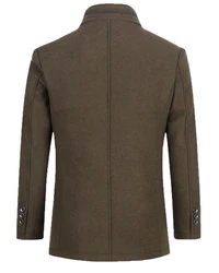 Allthemen Kurzmantel mit abnehmbarer Weste Dunkelgrün/Khaki/Braun/Grau