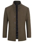 Allthemen Kurzmantel mit abnehmbarer Weste Dunkelgrün/Khaki/Braun/Grau