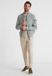 Milestone Steppmantel Popjacke hellgrau