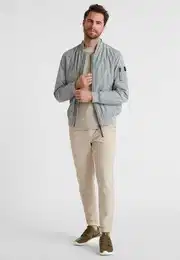 Steppmantel Popjacke hellgrau