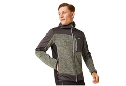 Regatta Strickfleecejacke Cadford VI Dunkelgrau/Grau/Bordeaux/Schwarz