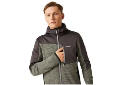 Regatta Strickfleecejacke Cadford VI Dunkelgrau/Grau/Bordeaux/Schwarz