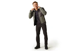 Regatta Strickfleecejacke Cadford VI Dunkelgrau/Grau/Bordeaux/Schwarz