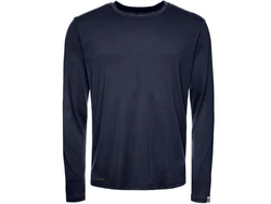 Kaipara Merino Sportswear Langarmshirt Merino Longsleeve Herren Regularfit Dunkelblau/Blau